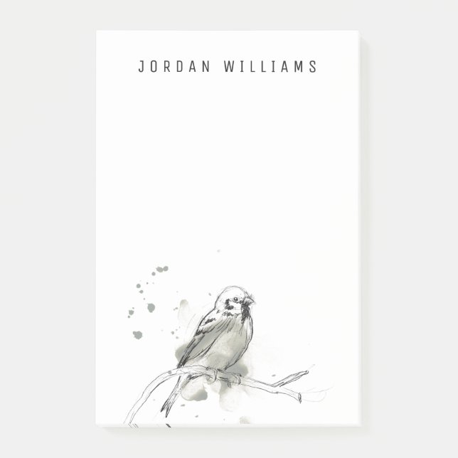 Bloco De Notas Estudo de aves gesturais (Frente)