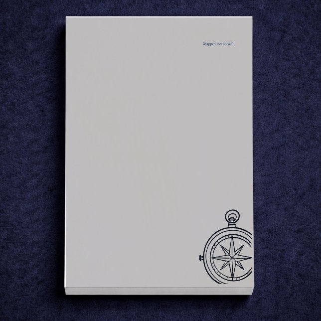 Bloco De Notas Estudo Noturno bússola da academia sombria (Criador carregado)