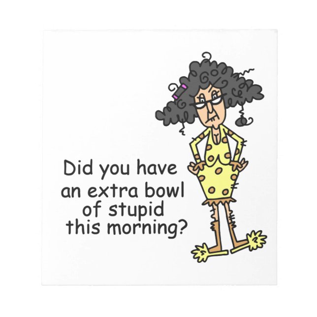 Bloco De Notas Estupidez Humor (Frente)