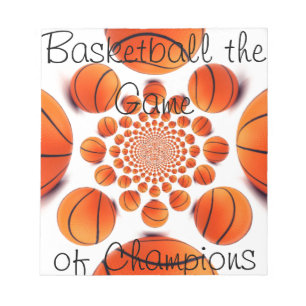 Bloco De Notas Eu adoro basquete o jogo dos campeões lindo