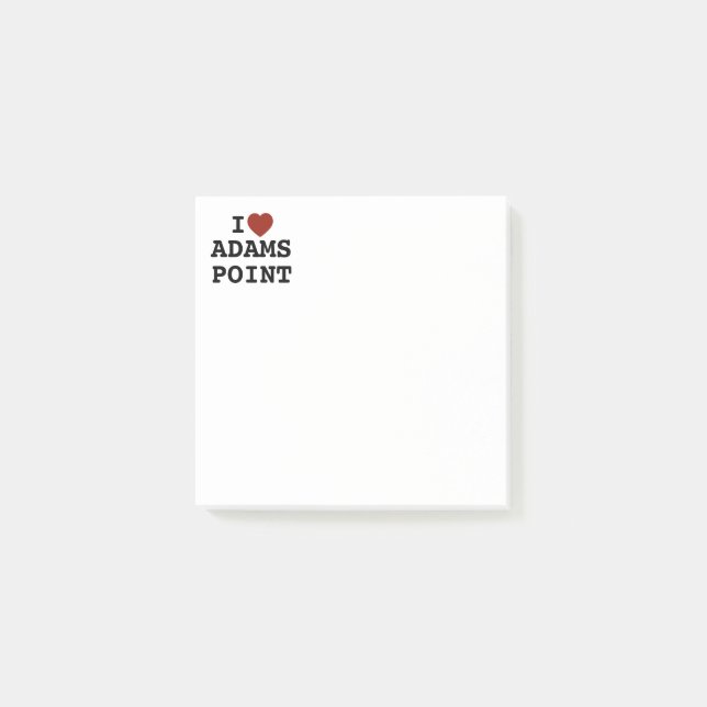Bloco De Notas Eu adoro os Post-Its do Adams Point (Frente)
