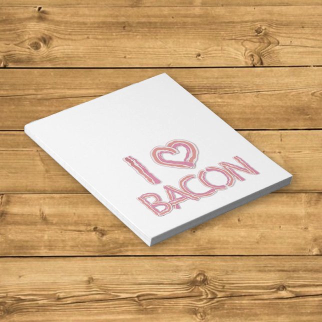 Bloco De Notas Eu Amo Bacon (Criador carregado)