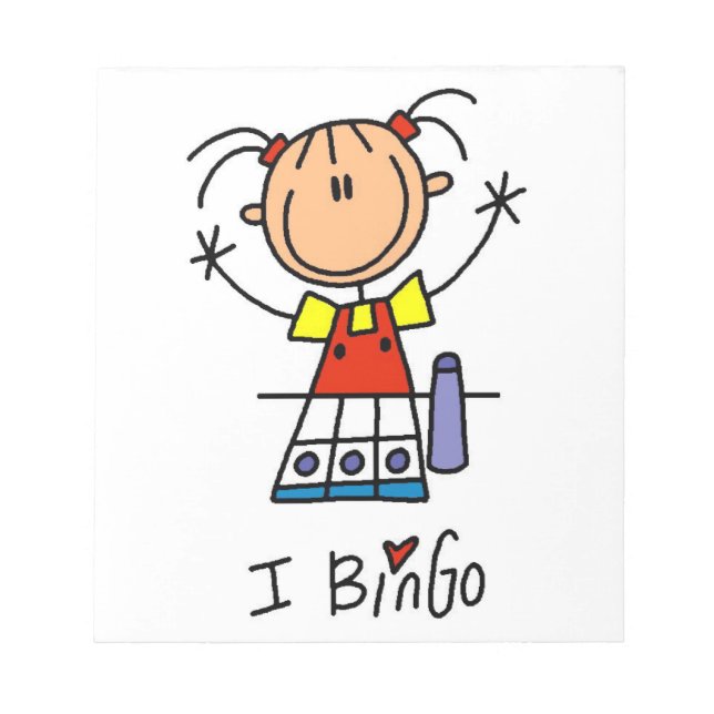 Bloco De Notas Eu Amo Bingo (Frente)