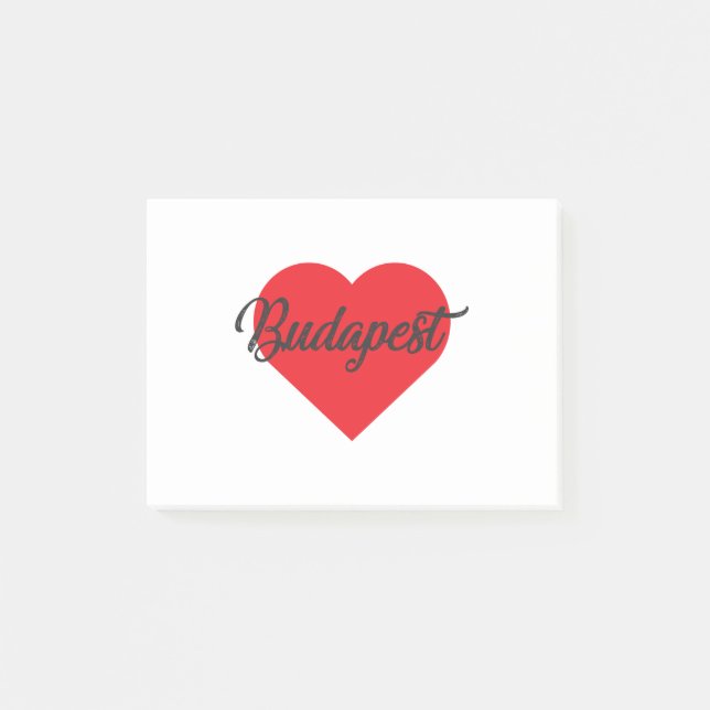 Bloco De Notas Eu Amo Budapeste - Hungria (Frente)