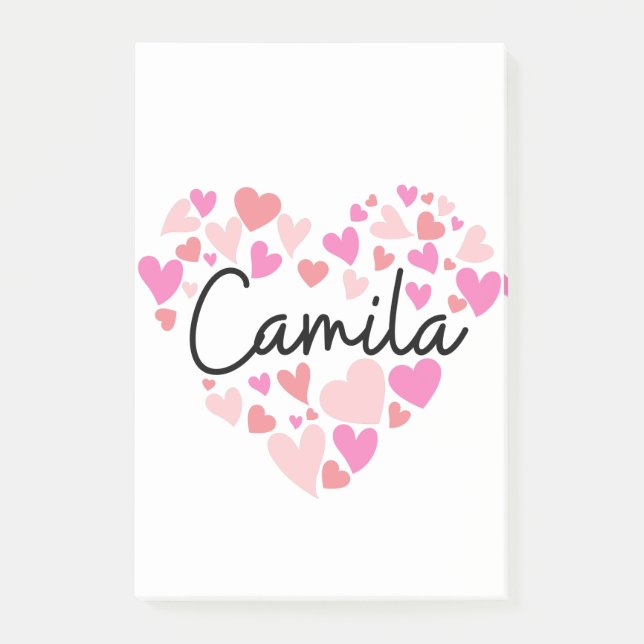 Bloco De Notas Eu amo Camila (Frente)
