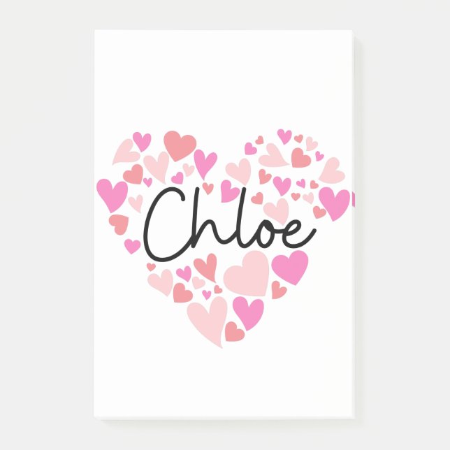 Bloco De Notas Eu amo Chloe (Frente)