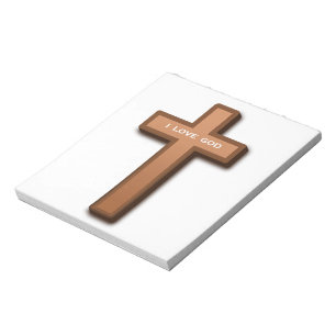 BLOCO DE NOTAS "EU AMO DEUS" CRUZADO