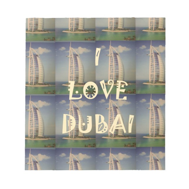 Bloco De Notas Eu Amo Dubai (Frente)