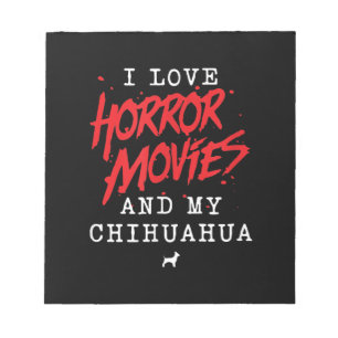 Bloco De Notas Eu Amo Filmes De Horror E Meu Dono De Cachorro Chi
