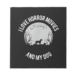Bloco De Notas Eu Amo Filmes Horrores E Meu Proprietário De Cach