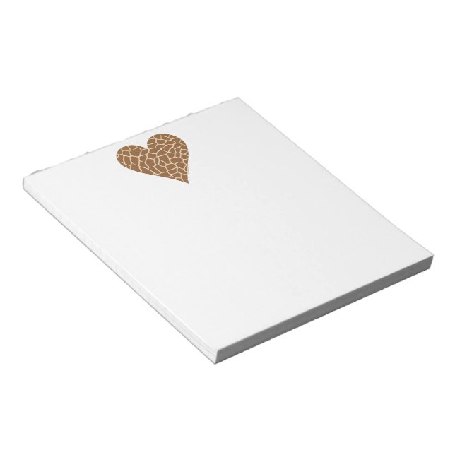 Bloco De Notas Eu Amo Girafas (Inclinado)