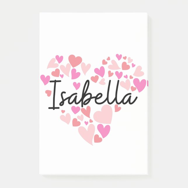 Bloco De Notas Eu amo Isabella (Frente)