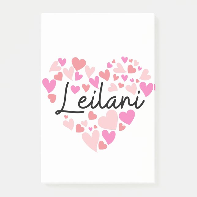Bloco De Notas Eu amo Leilani (Frente)