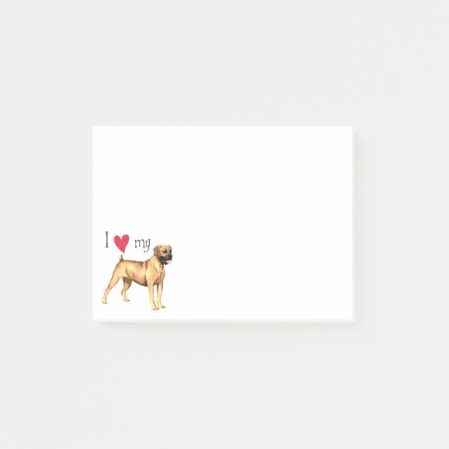 Bloco De Notas Eu amo meu Boerboel (Frente)