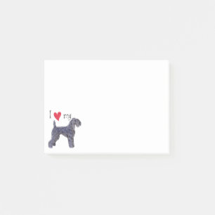 Bloco De Notas Eu amo meu Kerry Blue Terrier