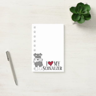 Bloco De Notas Eu Amo Meu Schnauzer