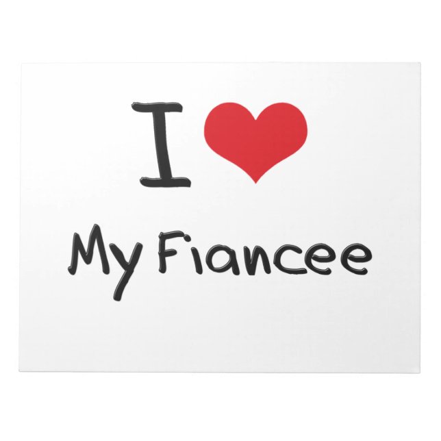 Bloco De Notas Eu Amo Minha Noiva (Frente)