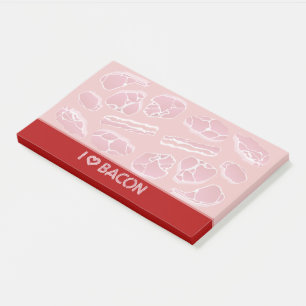 Bloco De Notas Eu amo o bacon