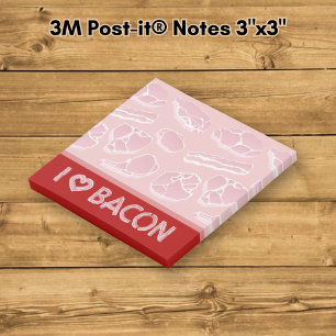 Bloco De Notas Eu amo o bacon