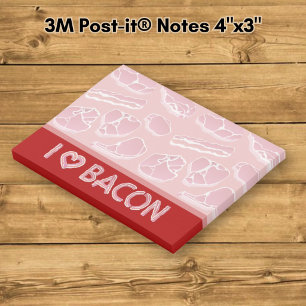 Bloco De Notas Eu amo o bacon