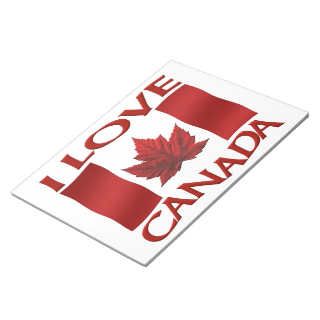 Bloco De Notas Eu amo o Canadá Souvenir Notepad Canada Gifts (Inclinado)