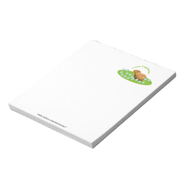Bloco De Notas Eu amo o Notepad dos capivaras (Invertido)