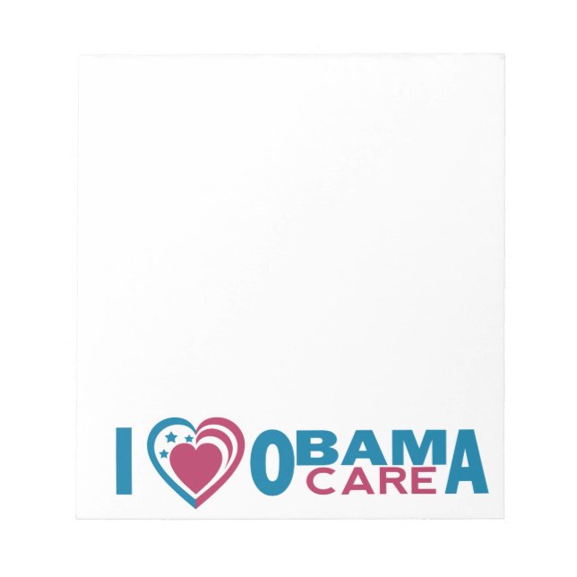 Bloco De Notas Eu Amo ObamaCare (Frente)