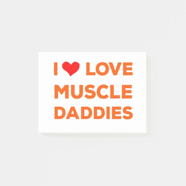 Bloco De Notas Eu Amo os Papais Musculosos (Frente)