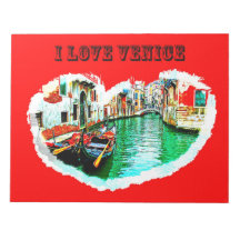 Bloco de notas eu amo VENICE
