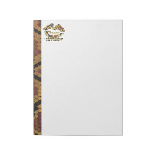 Bloco De Notas Eu beijei um Cobra castanho e Impressão Dourado