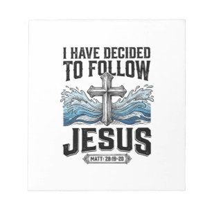 Bloco De Notas Eu Decidi Seguir Jesus Camiseta Vintage