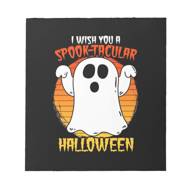Bloco De Notas Eu desejo a você um Halloween assombroso (Frente)