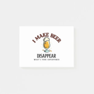 Bloco De Notas Eu faço cerveja desaparecer. Qual é o seu superpod