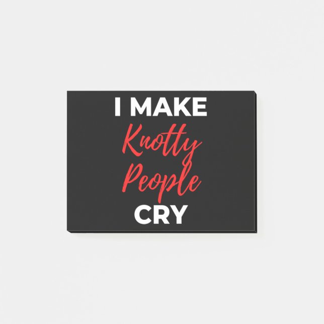Bloco De Notas Eu Faço Pessoas De Knotty Chorar (Frente)