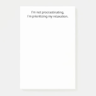 Bloco De Notas Eu não estou procrastinando, Engraçado, Testemunha