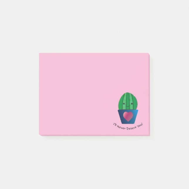 Bloco De Notas Eu nunca vou te deserto Cactus (Frente)