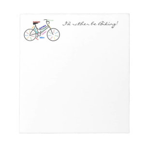 Bloco De Notas Eu preferencialmente Biking com ciclo inspirador