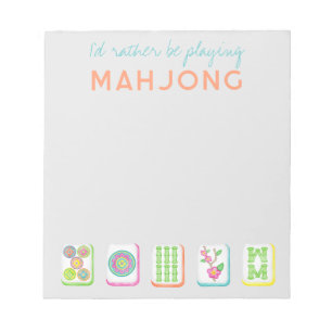 Bloco De Notas Eu Preferencialmente jogando Mahjong Notepad