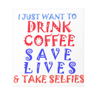 Bloco De Notas Eu só quero tomar café