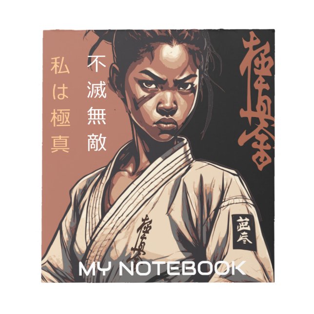Bloco De Notas Eu sou Kyokushin, Inquebrantável, Inparável (Frente)