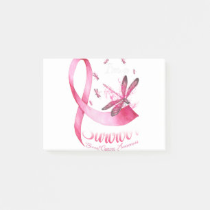 Bloco De Notas Eu sou um Cancer de frita rosa-de-vidro sobrevivo