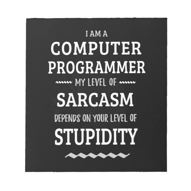 Bloco De Notas Eu Sou Um Programador De Computador (Frente)