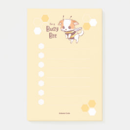 Bloco De Notas Eu sou uma abelha ocupada Mochi Bee para fazer lis