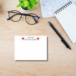 Bloco De Notas Eu te amo mais que café, Engraçado Personalizado
