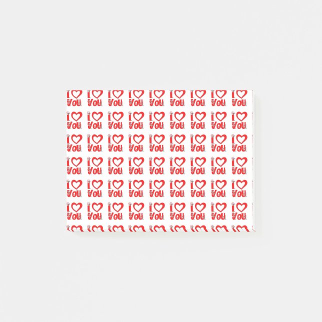 Bloco De Notas Eu te amo Postar nota (Frente)