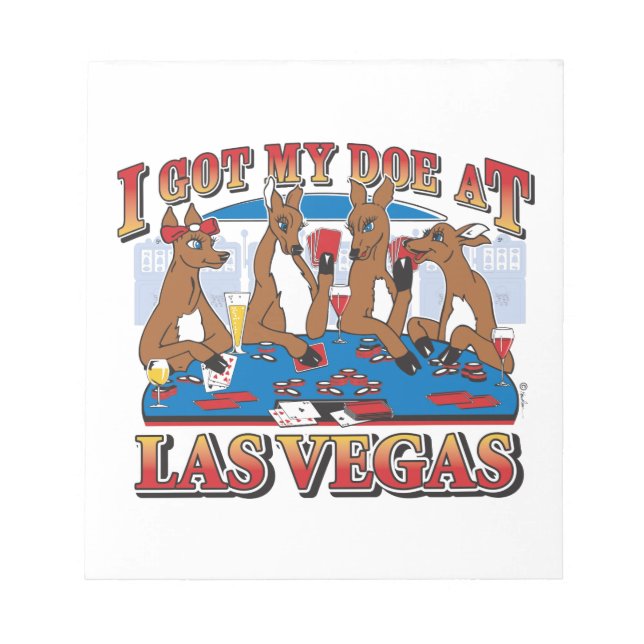 Bloco De Notas Eu tenho o meu Doe em Las Vegas (Frente)