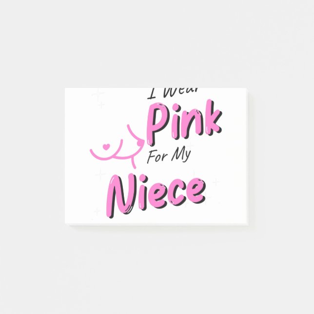 Bloco De Notas Eu Visto Rosa Para A Minha sobrinha (Frente)
