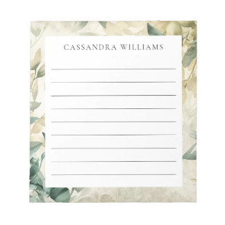 Bloco De Notas Eucalyptus deixa o nome personalizado vinculado