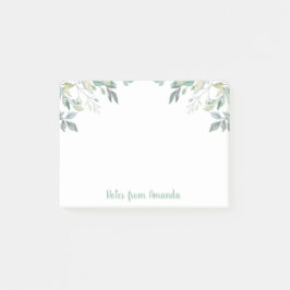 Bloco De Notas Eucalyptus deixa Posto verde de aquarela