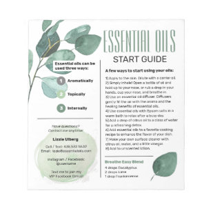 Bloco De Notas Eucalyptus Essentials Oil Guide